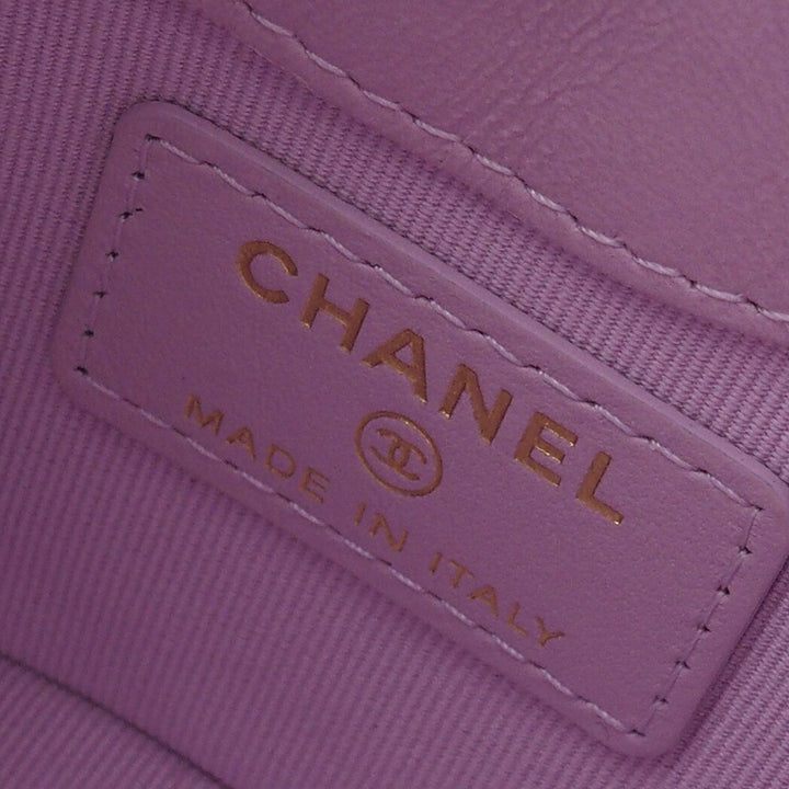 Chanel Micro brillant Cuir d’agneau 31 Pochette avec chaîne