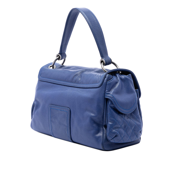 Glacé Coco Rider Multi Poche Rider à rabat Cuir caviar Bleu