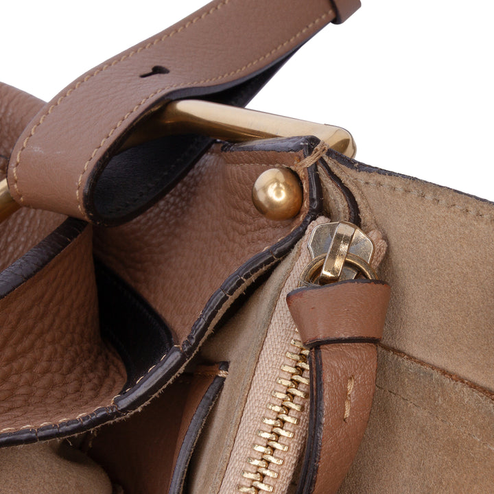 Small Grained Calfskin Hayley Hobo Brown - Gaby Paris