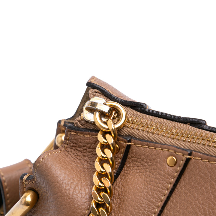 Small Grained Calfskin Hayley Hobo Brown - Gaby Paris