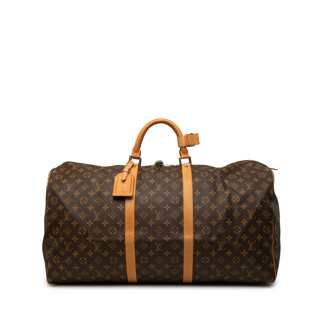 Louis Vuitton Sac de voyage Keepall 60 Monogram Marron – vue principale – GABY PARIS