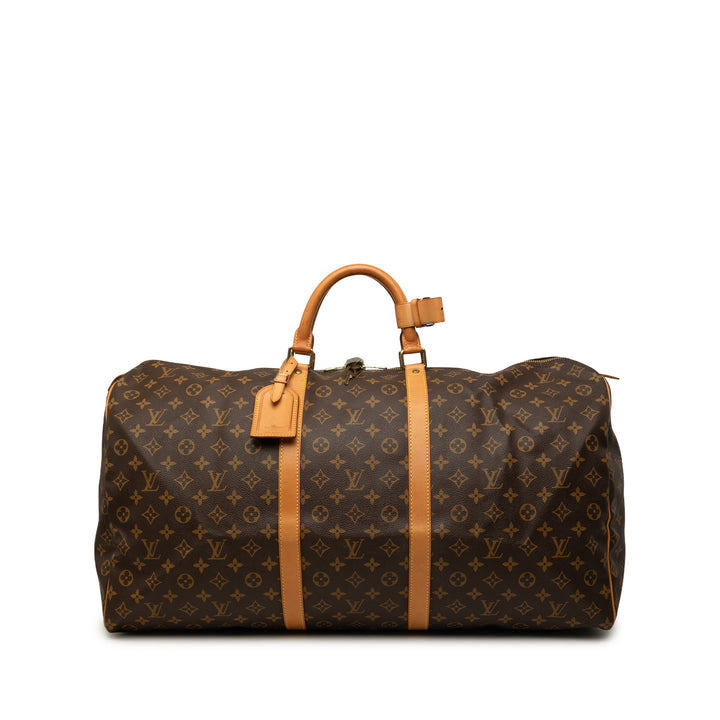 Louis Vuitton Sac de voyage Keepall 60 Monogram Marron – vue principale – GABY PARIS