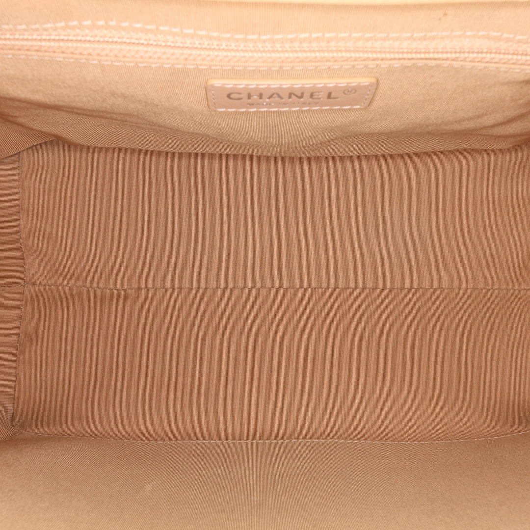 Small Quilted Calfskin Easy Shopping Tote Brown - Gaby Paris