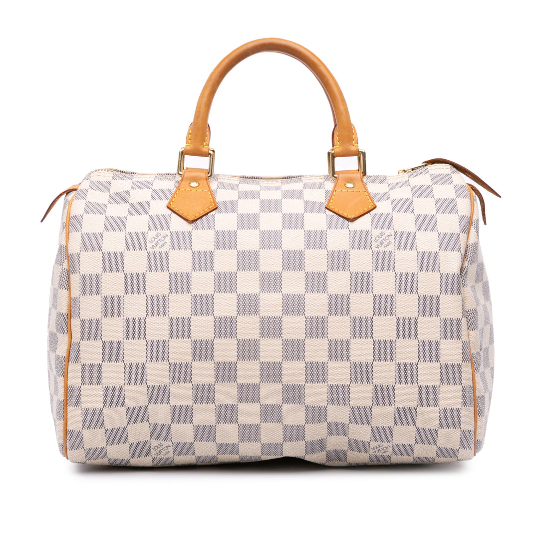 Damier Azur Speedy 30 White - Gaby Paris