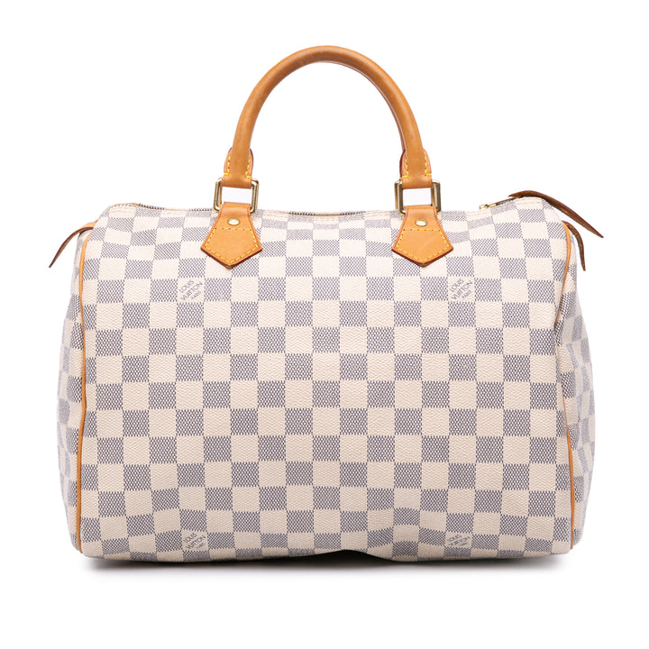 Damier Azur Speedy 30 White - Gaby Paris