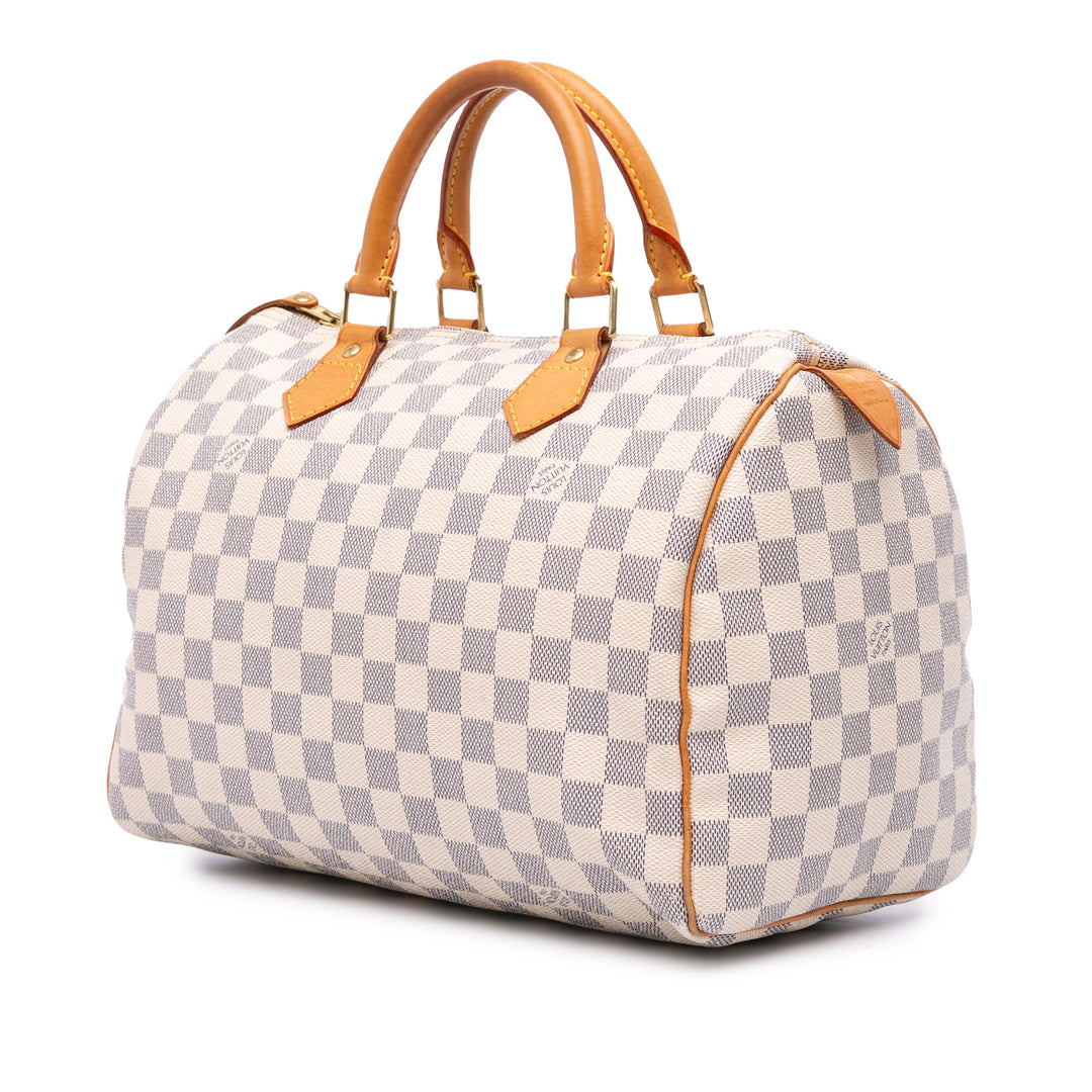 Damier Azur Speedy 30 White - Gaby Paris