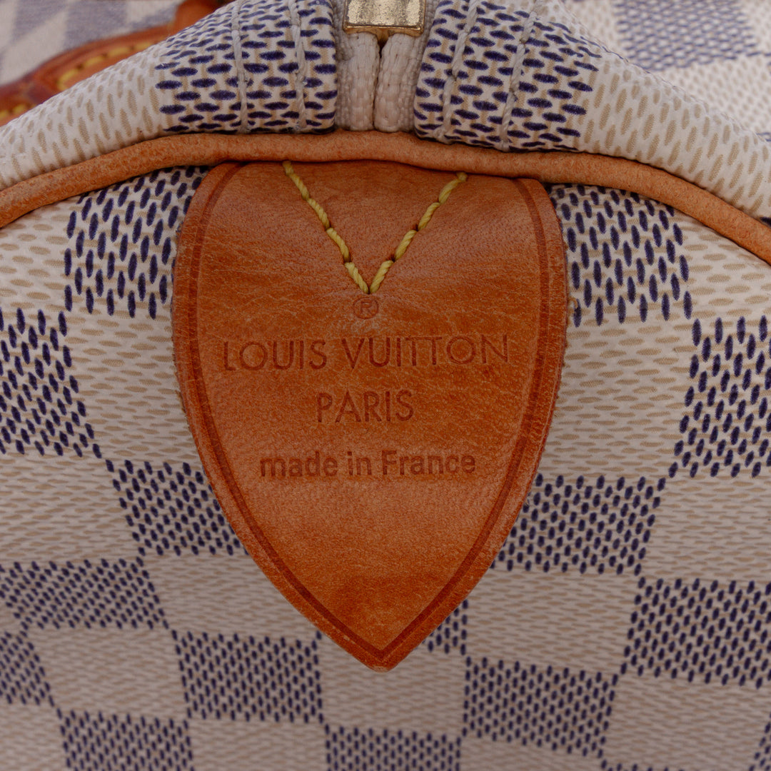 Damier Azur Speedy 30 White - Gaby Paris