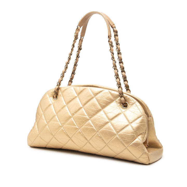 Chanel Medium vieilli Cuir de veau Just Mademoiselle Bowling Sac