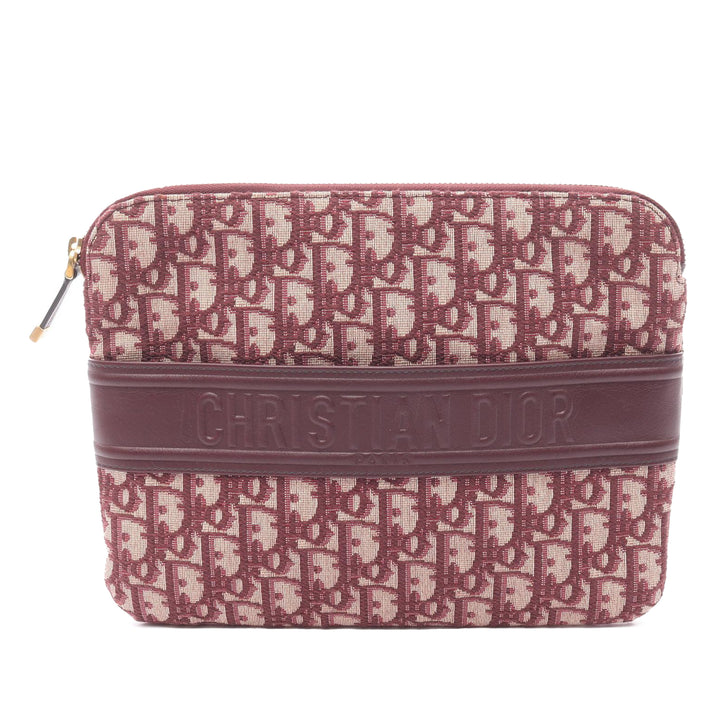 Oblique Canvas Clutch Red - Gaby Paris