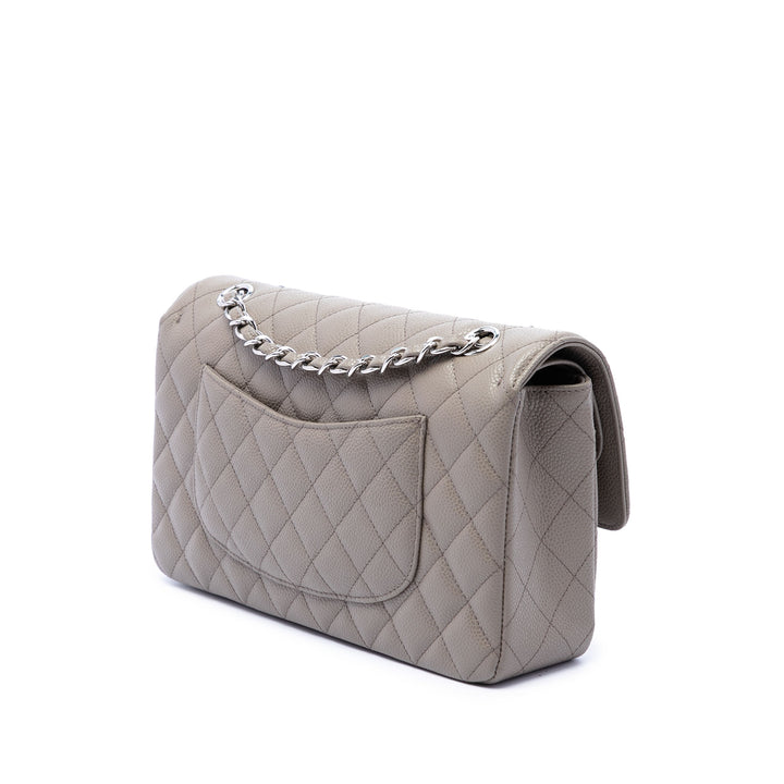 Chanel Sac porté épaule Classic Double rabat Moyen Cuir caviar Marron – vue 2 – GABY PARIS
