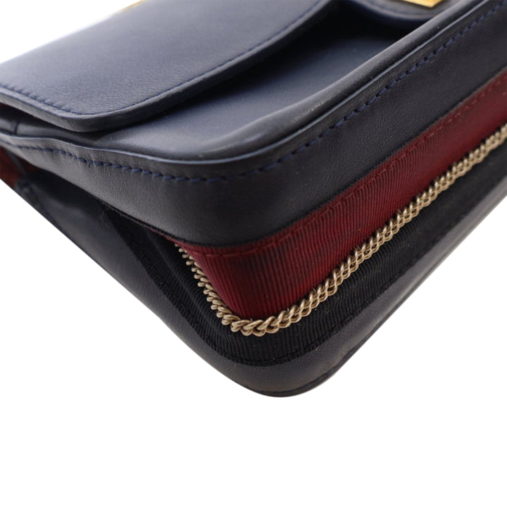 Reissue 2.55 Calfskin Medallion Nude Double Flap 226 Blue - Gaby Paris
