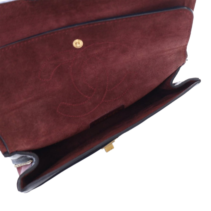 Reissue 2.55 Calfskin Medallion Nude Double Flap 226 Blue - Gaby Paris