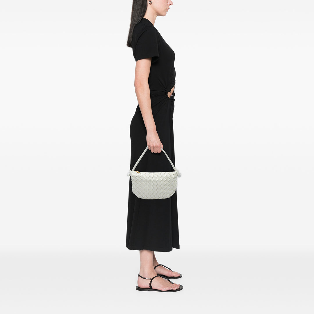 Bottega Veneta Intrecciato Turn Pochette Petit Cuir d'agneau Blanc – vue 5 – GABY PARIS