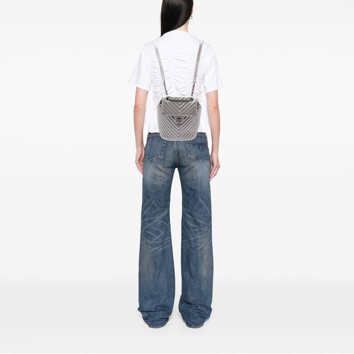 Chanel Sac à dos Chevron Irisé Urban Spirit Petit Cuir de veau Gris – vue 6 – GABY PARIS