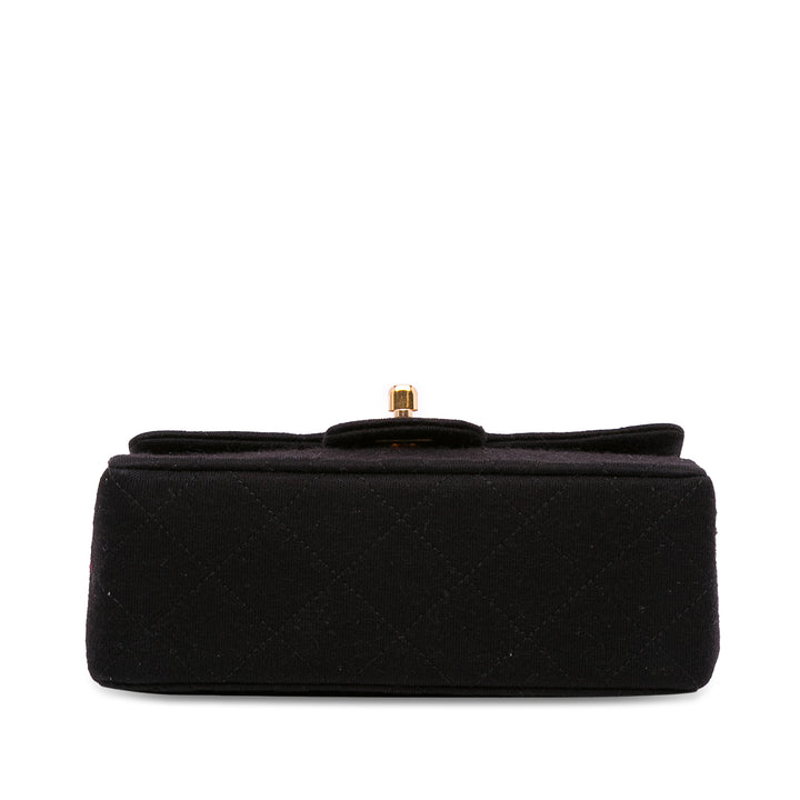 Chanel Mini Square Classic Jersey Flap Black - GABY PARIS