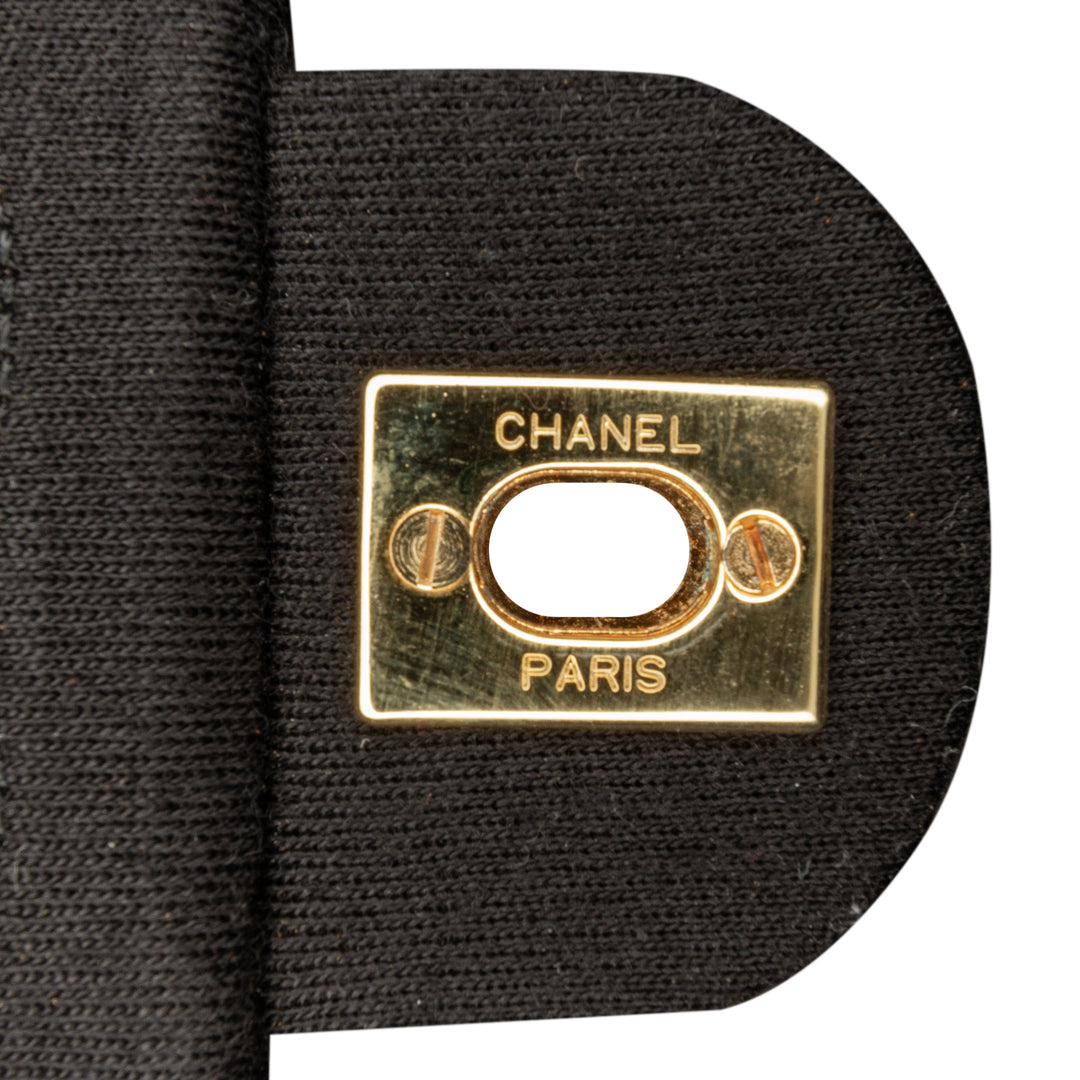 Chanel Mini Square Classic Jersey Flap Black - GABY PARIS