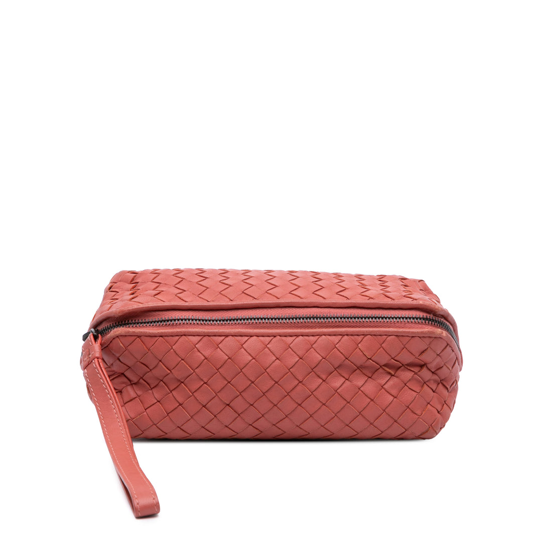 Bottega Veneta Nappa Intrecciato Pochette Rouge – GABY PARIS Authentique