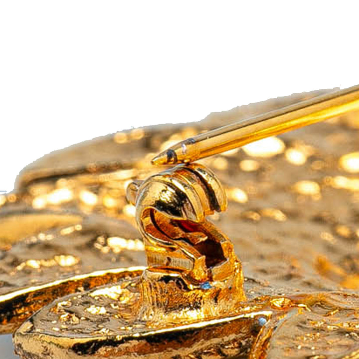 Gold Plated Lion Pin Brooch Gold - Gaby Paris