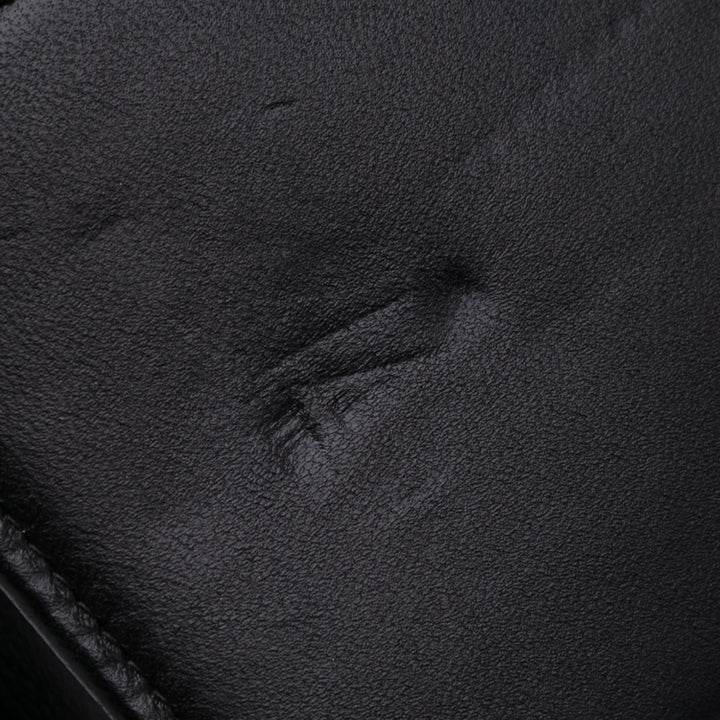 Bicolor Quilted Lambskin Camellia Wallet on Chain Black - Gaby Paris
