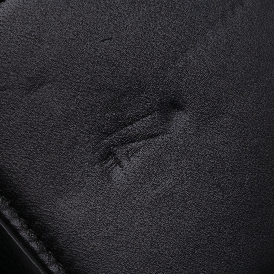 Bicolor Quilted Lambskin Camellia Wallet on Chain Black - Gaby Paris