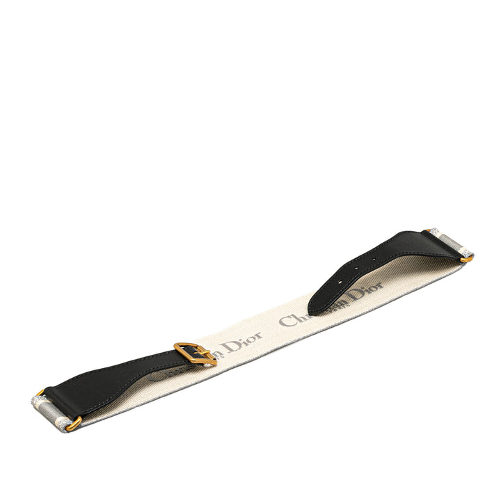 Dior Embroidered Logo Strap Gris