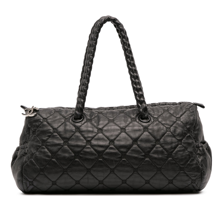 Chanel Matelassé Cuir d’agneau Hidden Chain Bowler Bag