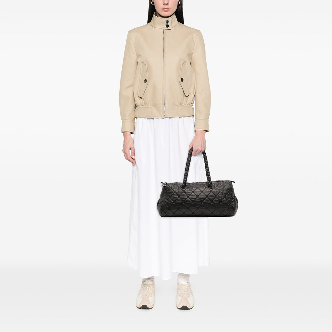 Chanel Matelassé Cuir d’agneau Hidden Chain Bowler Bag