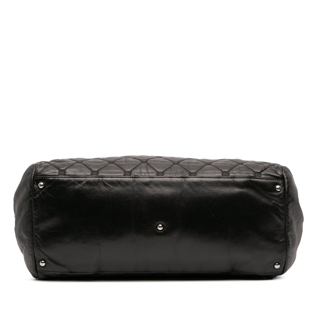 Chanel Matelassé Cuir d’agneau Hidden Chain Bowler Bag