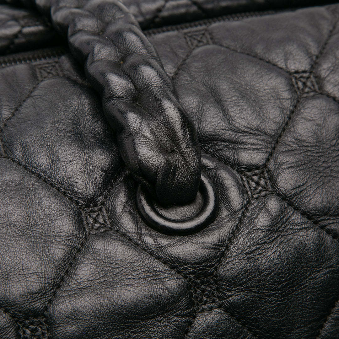 Chanel Matelassé Cuir d’agneau Hidden Chain Bowler Bag