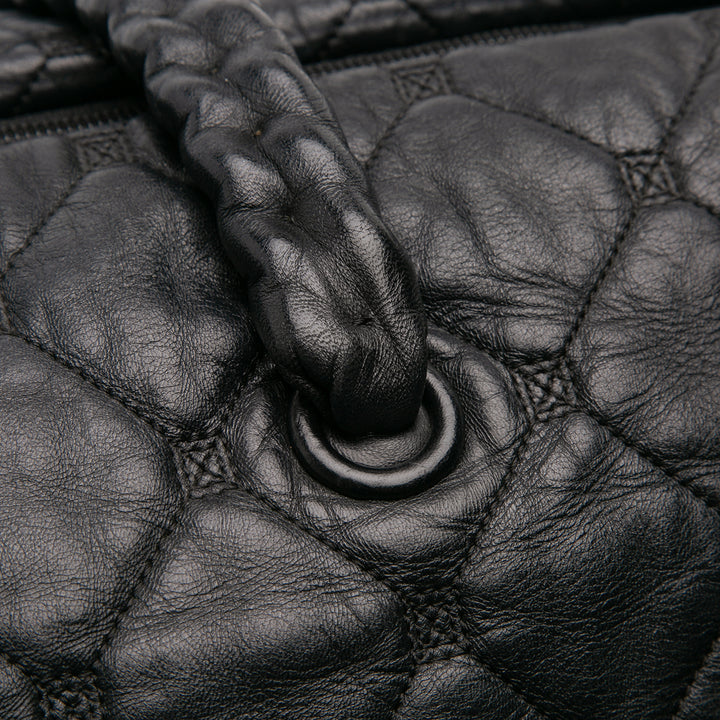 Chanel Matelassé Cuir d’agneau Hidden Chain Bowler Bag