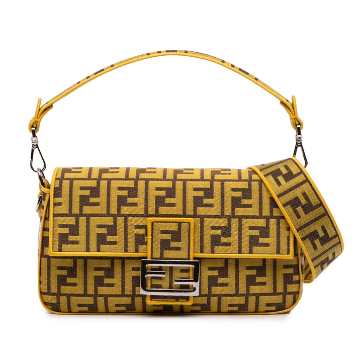 Fendi FRGMT x Zucca brodé Toile Baguette Sac