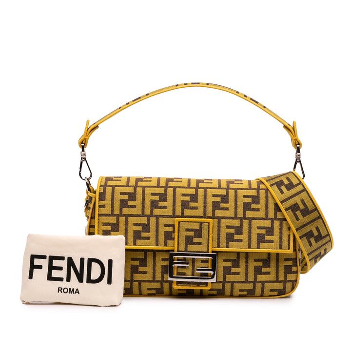 Fendi FRGMT x Zucca brodé Toile Baguette Sac