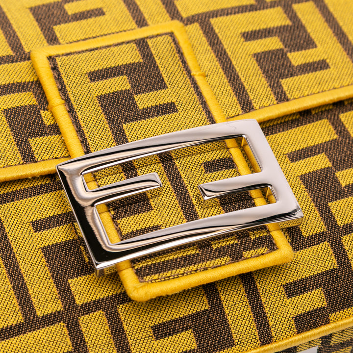 Fendi FRGMT x Zucca brodé Toile Baguette Sac