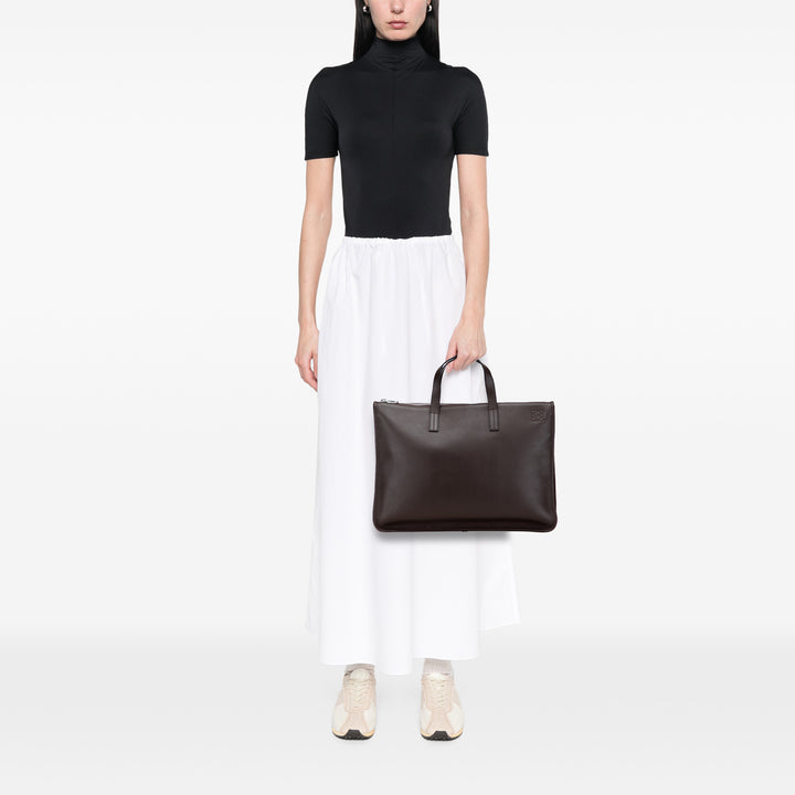 LOEWE Cuir Anagram Toledo Porte-documents Marron