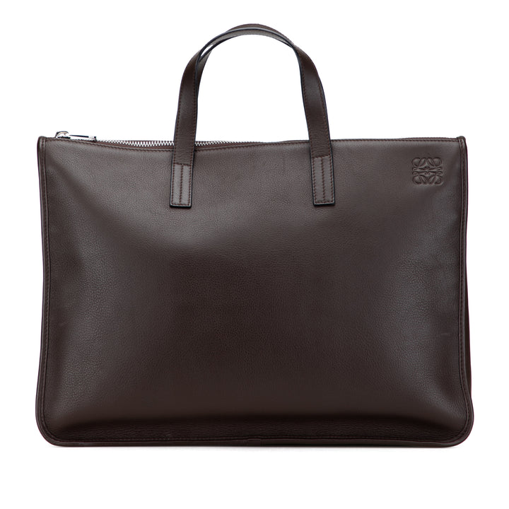 LOEWE Cuir Anagram Toledo Porte-documents Marron