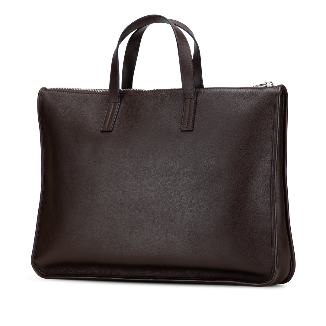 LOEWE Cuir Anagram Toledo Porte-documents Marron