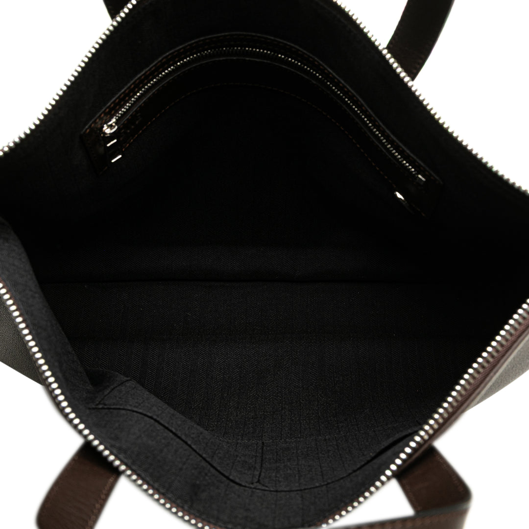 LOEWE Cuir Anagram Toledo Porte-documents Marron
