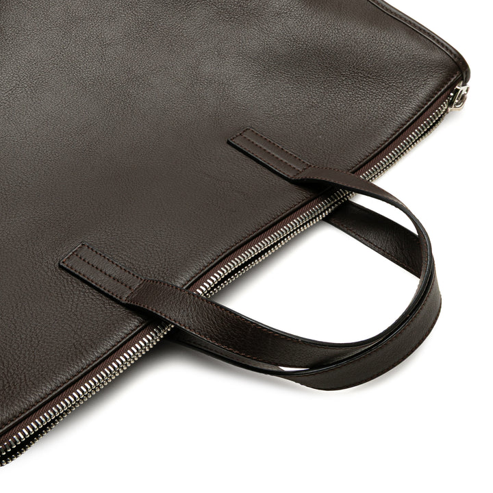 LOEWE Cuir Anagram Toledo Porte-documents Marron