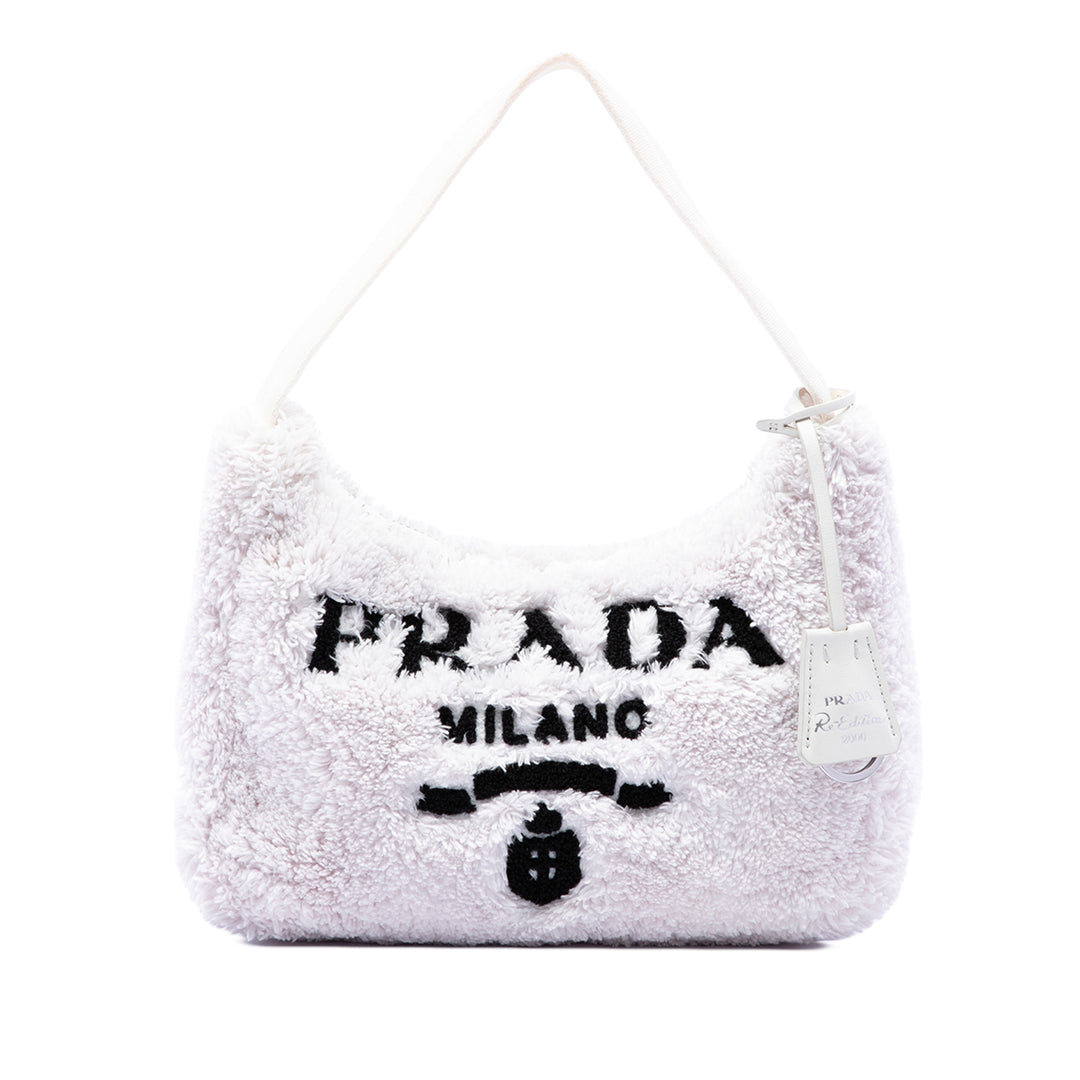 Prada Sac porté épaule Terry Re Edition 2000 Mini Blanc – vue principale – GABY PARIS