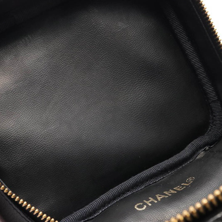 CC Caviar Vanity Case Black - Gaby Paris