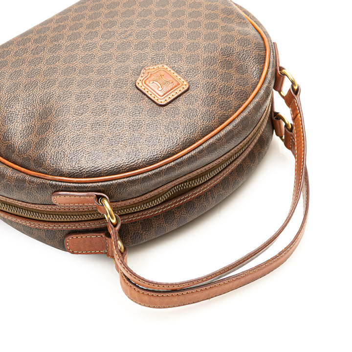 Macadam Coated Canvas Handbag Brown - Gaby Paris