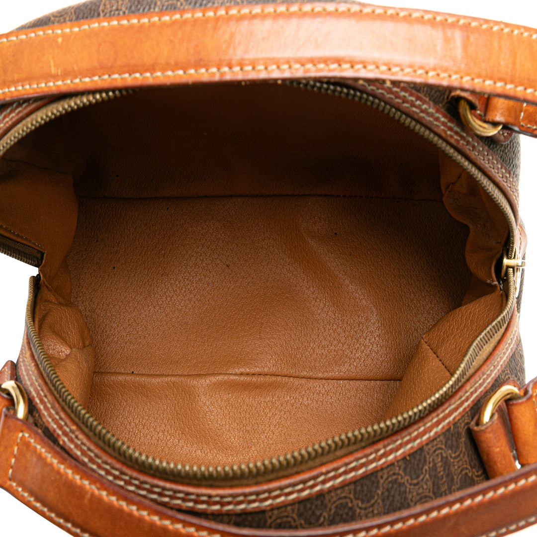 Macadam Coated Canvas Handbag Brown - Gaby Paris