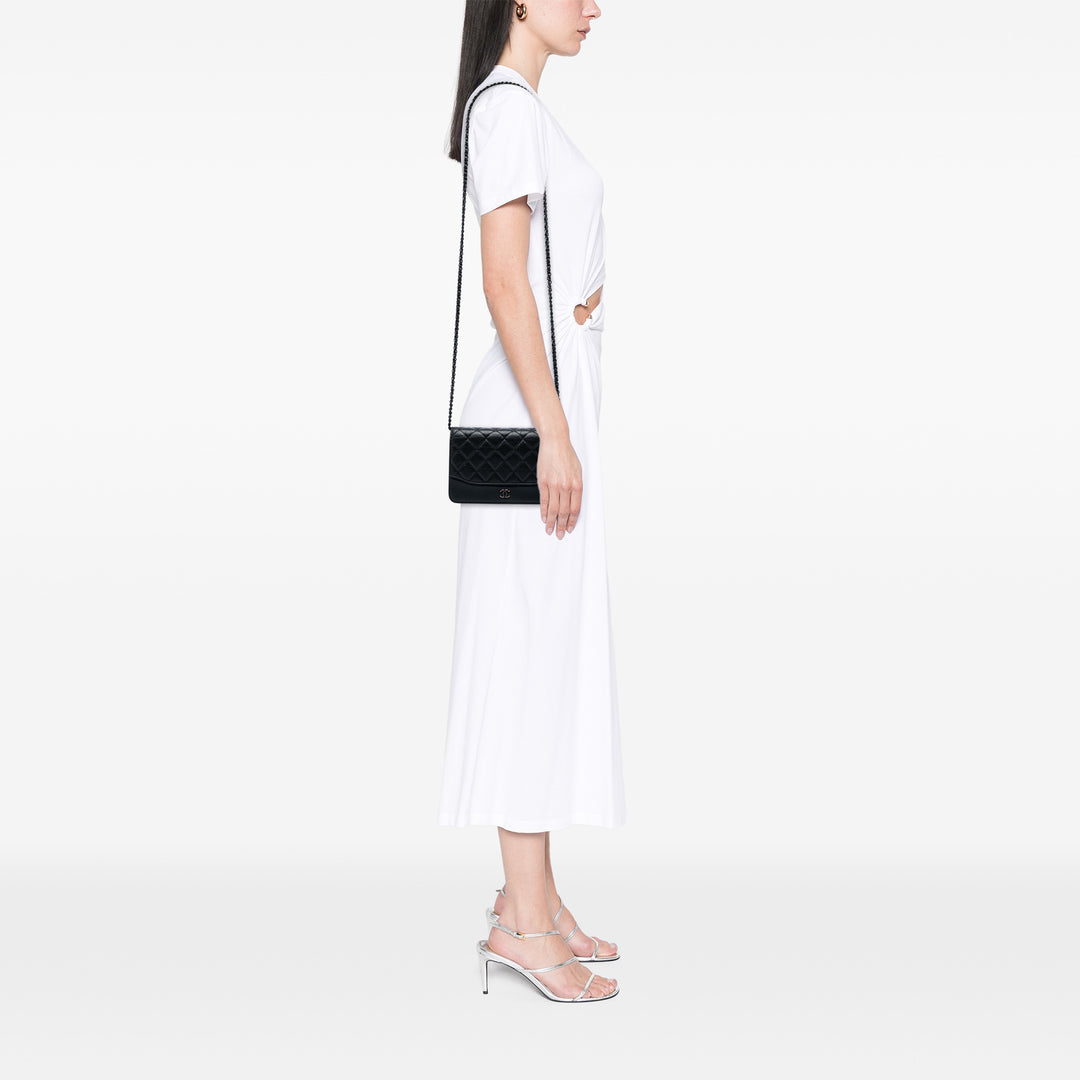 Chanel Matelassé vieilli So Gabrielle Wallet on Chain Cuir de veau