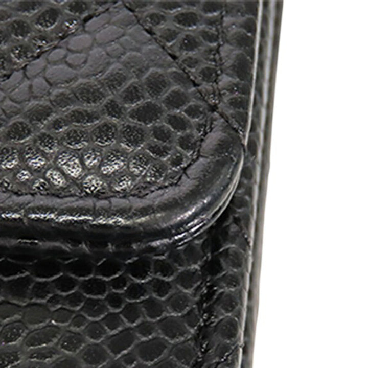 CC Matelassé Wallet on Chain Cuir caviar Noir