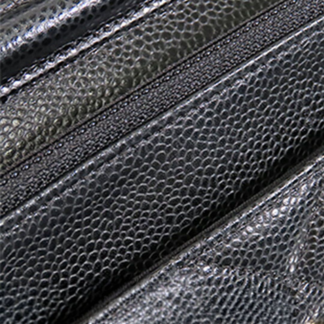 CC Matelassé Wallet on Chain Cuir caviar Noir