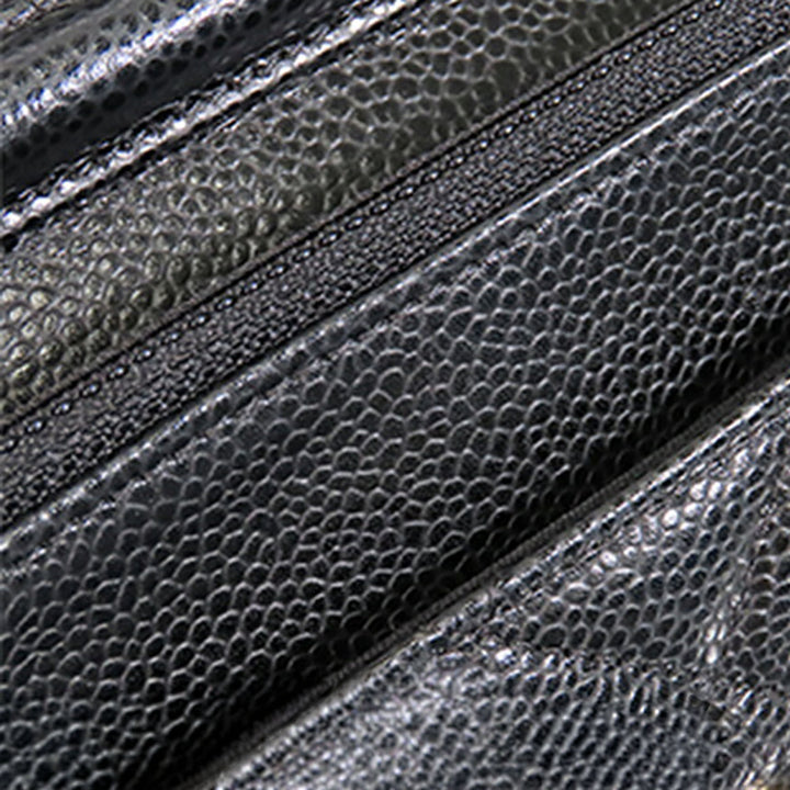 CC Matelassé Wallet on Chain Cuir caviar Noir