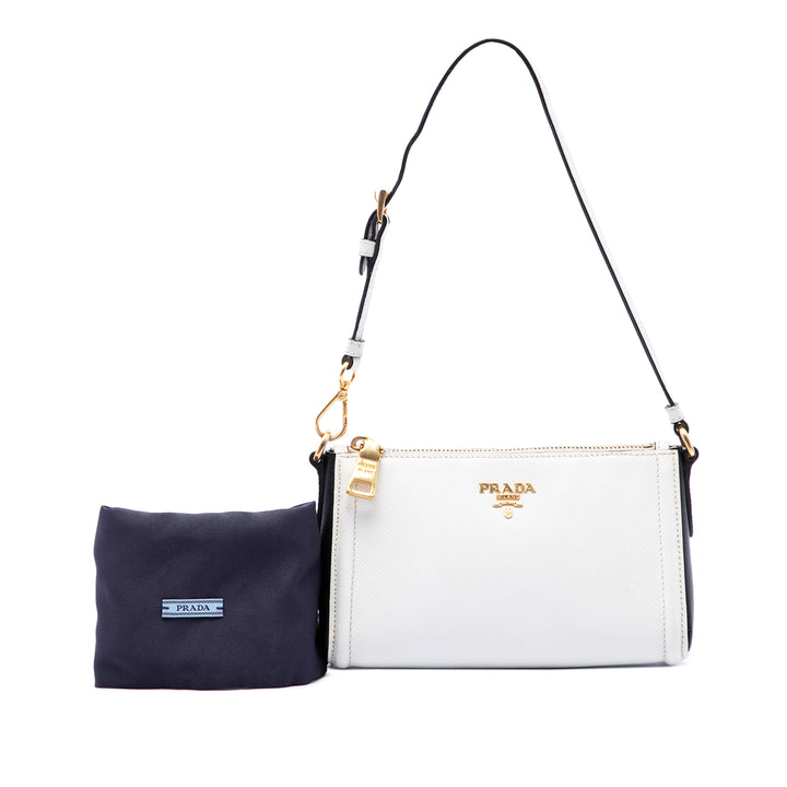 Prada Pochette Lux Saffiano Noir – vue 7 – GABY PARIS