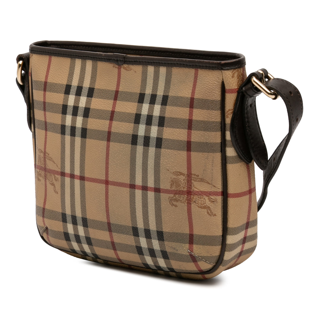 Burberry Haymarket Check Coated Toile Sac porté croisé
