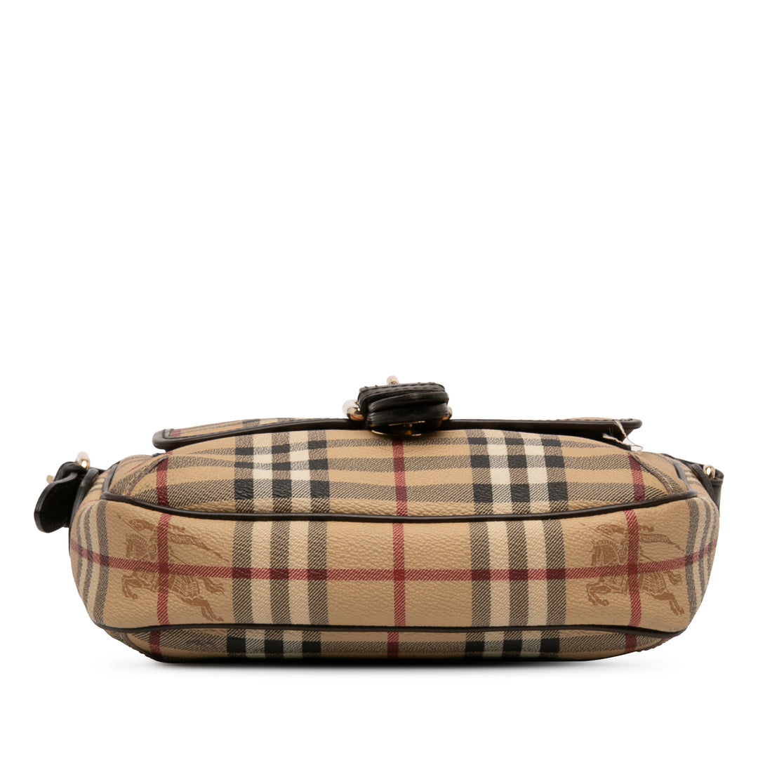 Burberry Haymarket Check Coated Toile Sac porté croisé