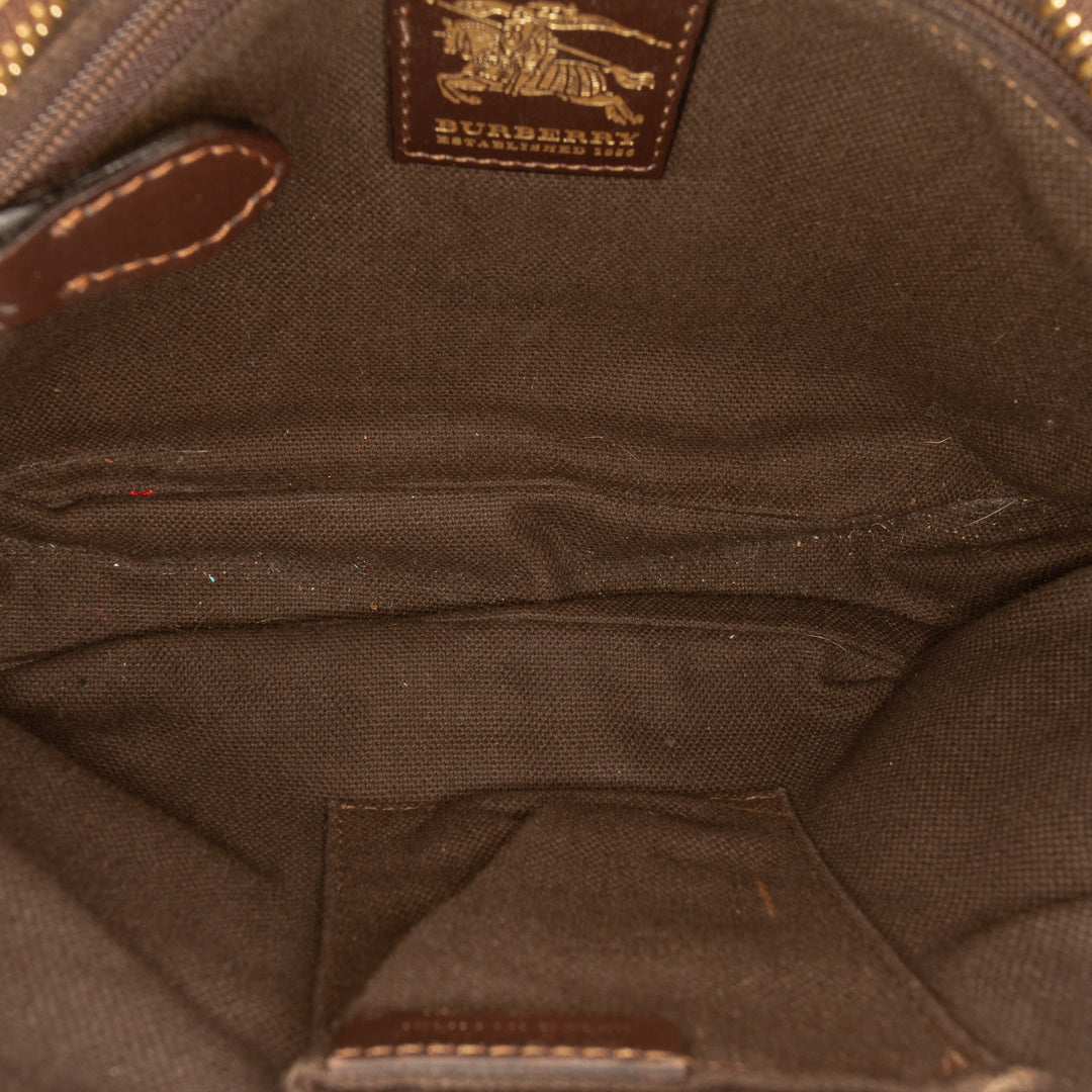Burberry Haymarket Check Coated Toile Sac porté croisé